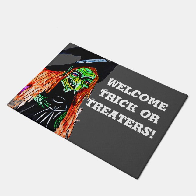 PAILLASSON SIGNE HALLOWEEN TRICK OU TREATERS (Incliné)