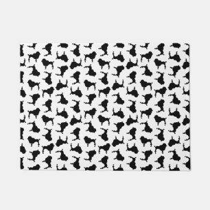 Paillasson Silhouettes de chien de caniche COULEUR ARRIÈRE - 