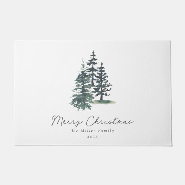 Paillasson Simple arbre de Noël élégant | Pin (Devant)