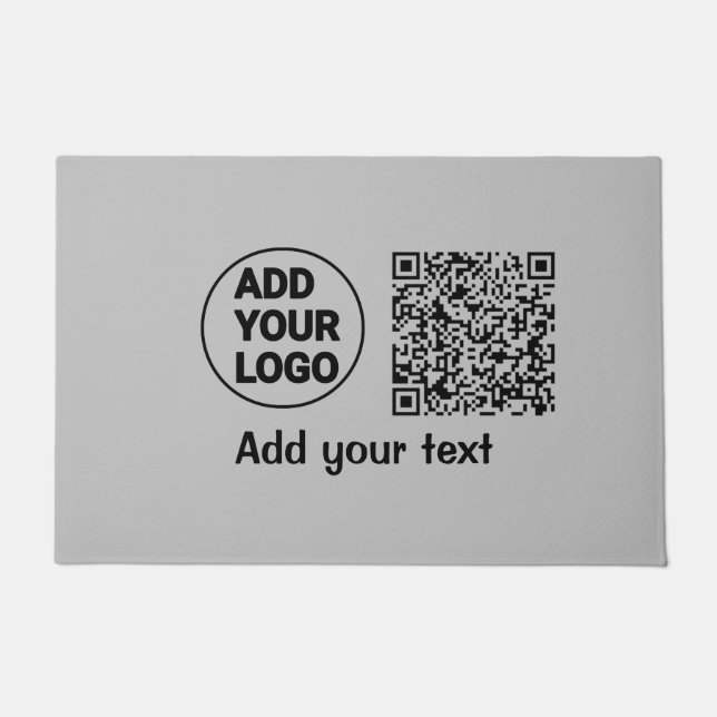 Paillasson Simple minimal q r code add logo scan code name te (Devant)