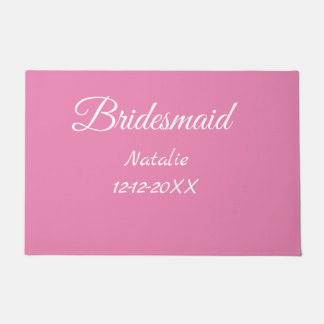Paillasson Simple minimum rose bridesmaid ajouter le nom de l