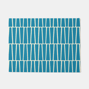 Paillasson Simple moderne Géométrique Bleu Jaune Motif