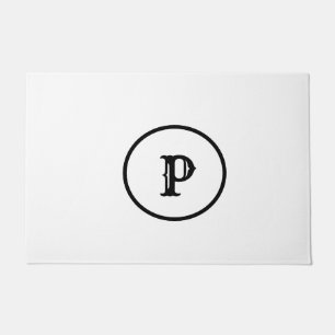 PAILLASSON SIMPLE MODERNE MODERNE MONOGRAM STYLE ÉLÉGANT FOUR