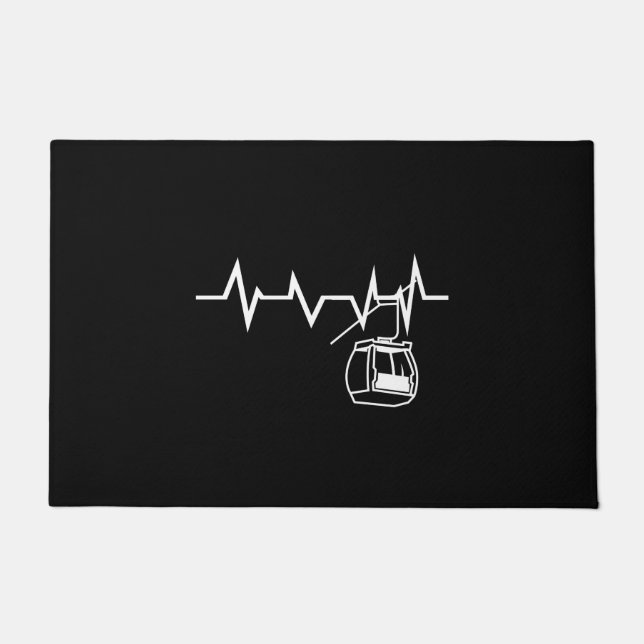 Paillasson Ski Lift Heartbeat Skier (Devant)