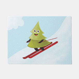 Paillasson Ski Pine Arbre Cute Sports Neige hiver