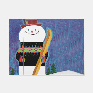Paillasson Skis pour le bonhomme de neige