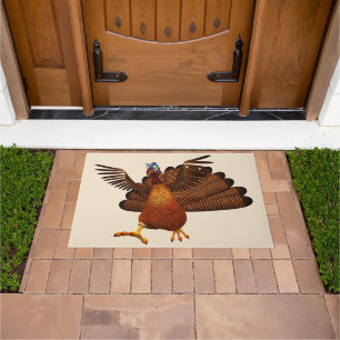 Paillasson SlipperyJoe's Thanksgiving gobble de manière respo