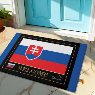 Paillasson Slovaquie & Slovaquie Drapeau maison nattes / spor