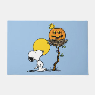 Paillasson Snoopy & Bois Nid Avec Jack O'Lantern