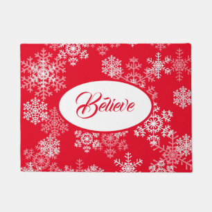 Paillasson Snowflakes de Noël Doormat-Believe
