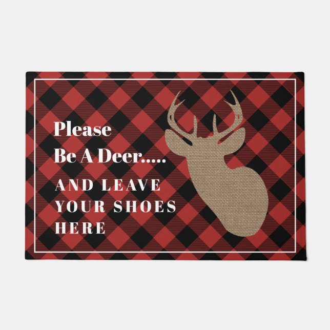 Paillasson Sois un cerf, enlève des chaussures, plaid sur le  (Devant)