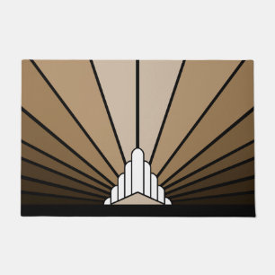 Paillasson Soleil Art déco dans tan Door Mat