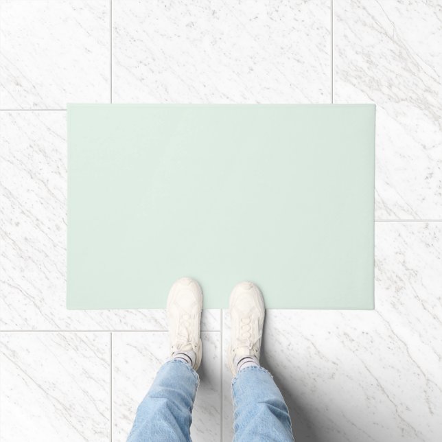 Paillasson Solid Pale Mint Green Door Mat (Intérieur)