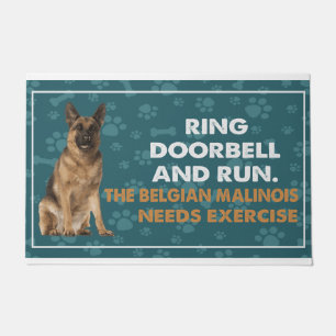 Paillasson Sonnerie De Porte Et Exécuter Les Malinois Belges 