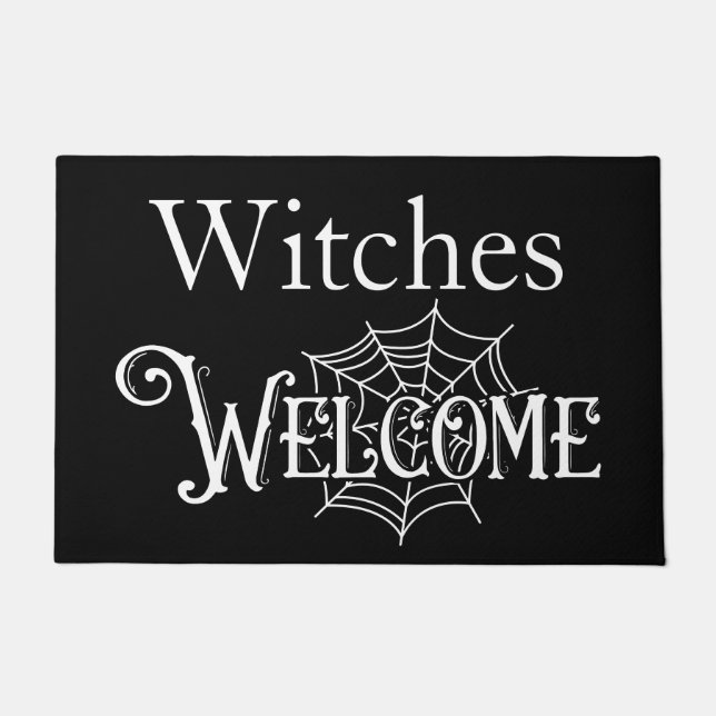 Paillasson Sorcières Bienvenue Halloween Doormat (Devant)