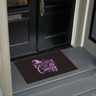 Paillasson Sorcières être fou noir et violet