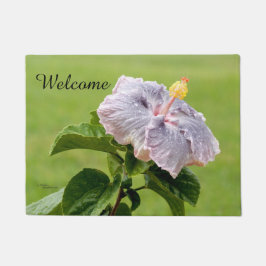 Paillasson Spiegeland Bienvenue Purple Hibiscus Flower Doorma