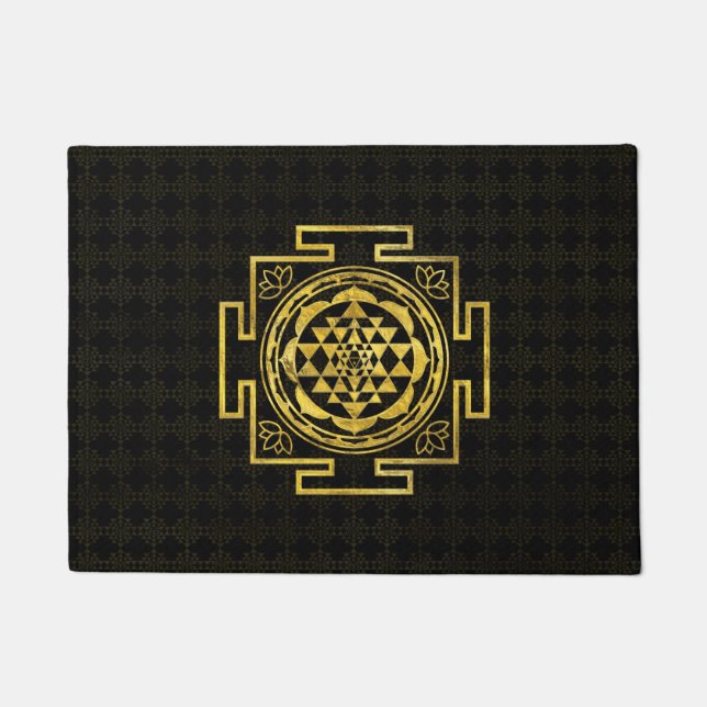 Paillasson Sri d'or Yantra/Sri Chakra (Devant)