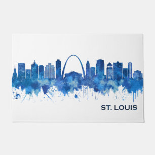 Paillasson St. Louis Missouri Skyline Blue