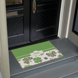 Paillasson St patrick de trèfle vert irlandais personnalisé