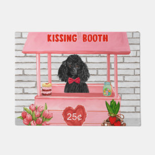 Paillasson stand de baisers pour chien caniche pour la Saint-