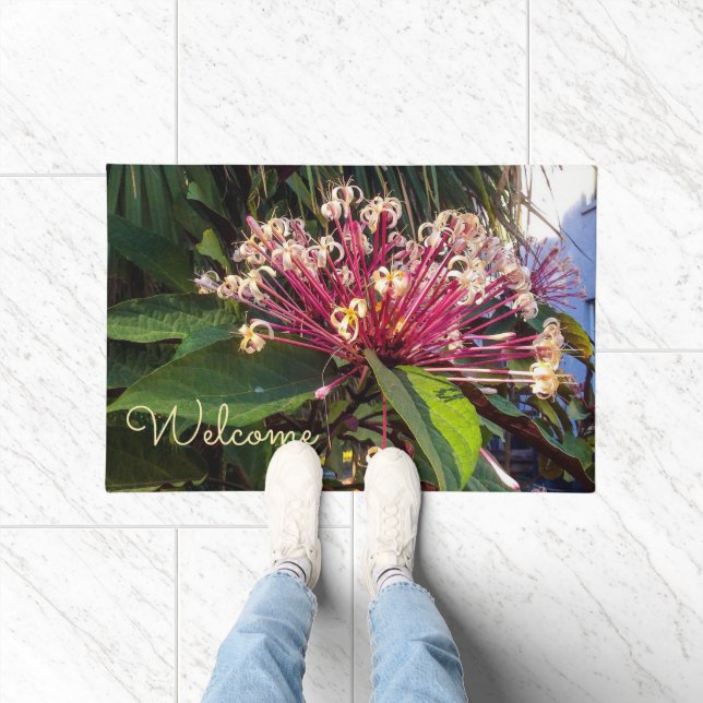 Paillasson Starburst Clerodendrum Fleurs Porte Mat (Intérieur)