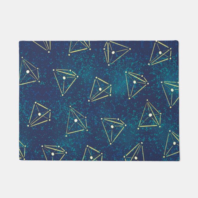 Paillasson Starry Sky Chimie Art - Constellations Moléculaire (Devant)