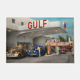 Paillasson Station-service - Le grand voyage américain 1939