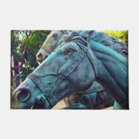 Statue du Cheval Bleu Turquoise d'Asie antique Pho