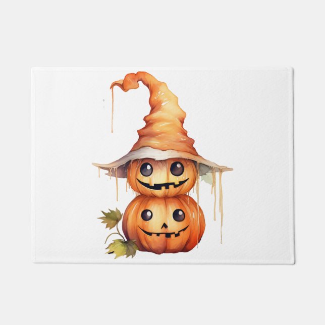 Paillasson Sticker Citrouille mignon (Devant)
