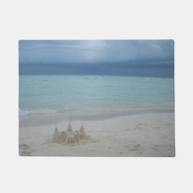 Paillasson Stormy Sandcastle Beach Landscape (Devant)