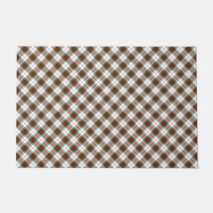 Paillasson Stuart / Stewart tartan blanc rouge vert plaid