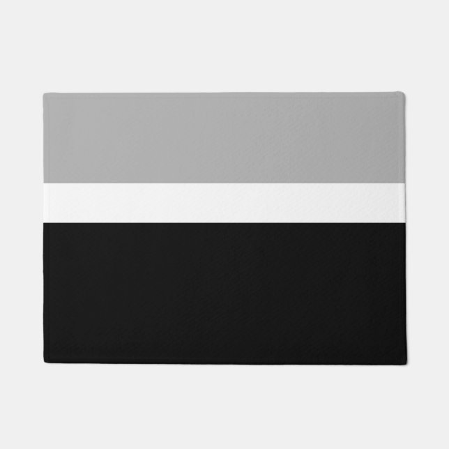Paillasson Style de couleur gris blanc noir (Devant)