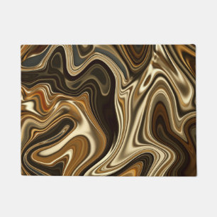 Paillasson Style de marbre magnifique - brun chaud