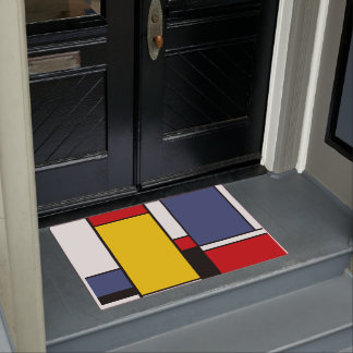Paillasson Style géométrique moderne inspiré par Mondrian