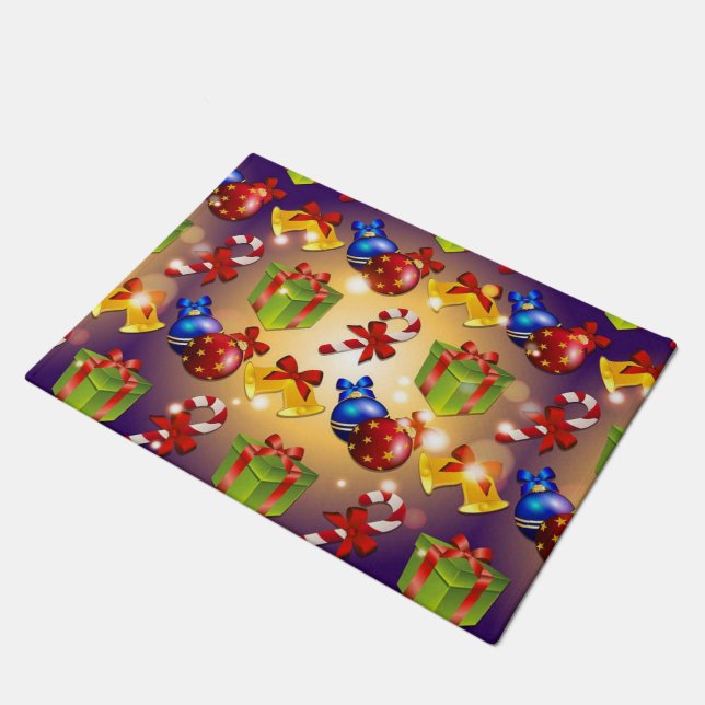 Paillasson Stylé Mat de porte de Noël (Incliné)