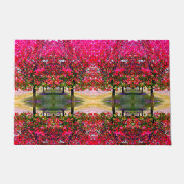 Paillasson Style monet rose paysage d'automne, feuille rose