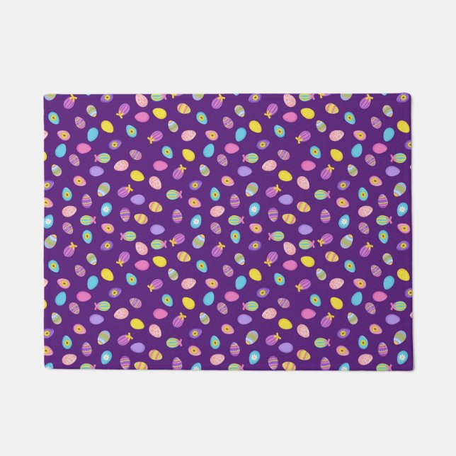 Paillasson Style OEufs de Pâques Motif d'art Arrière - plan v (Devant)