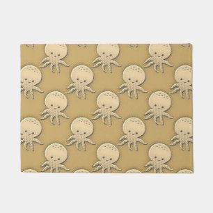Paillasson Style vintage Sepia Baby Octopus