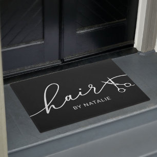 Paillasson Styliste de cheveux Elegant Scissor Script Beauté