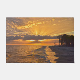 Paillasson Sunset Sunbeams sur l'île Dauphin, Alabama