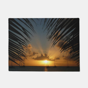 Paillasson Sunset Through Palm Fronds