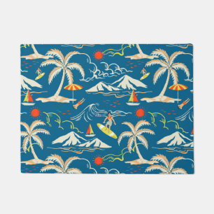 Paillasson Surf tropical île motif à thème