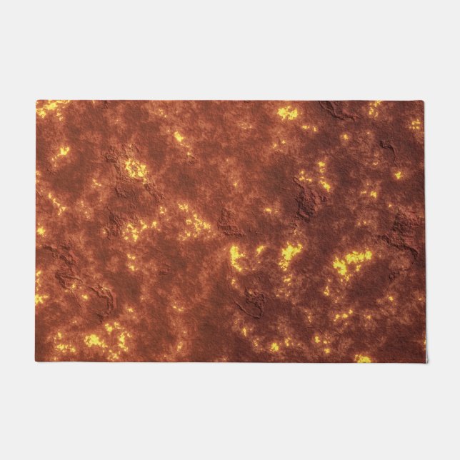 Paillasson Surface de la planète volcanique de lave chaude (Devant)