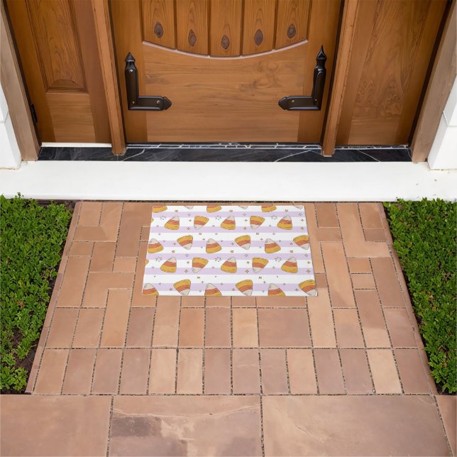 Paillasson Sweet Candy Corn & Stars Halloween Motif (De plein air)