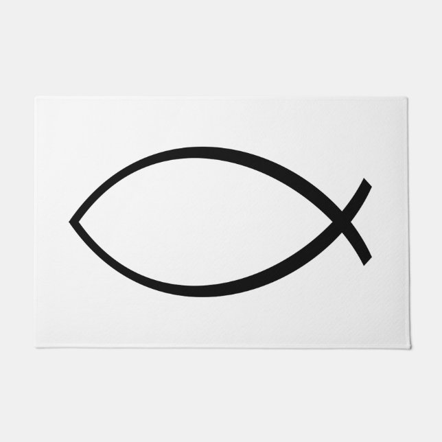 Paillasson Symbole Christian Fish (Ichthys) (Devant)