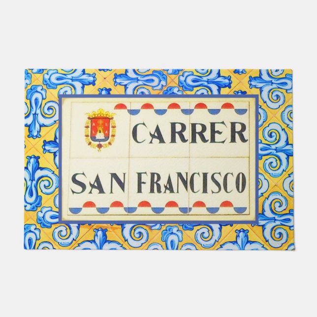 Paillasson Symbole de la rue espagnole San Francisco Carrelag (Devant)