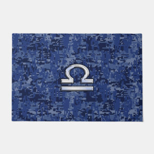 Paillasson Symbole de Libra Zodiac sur le camouflage numériqu
