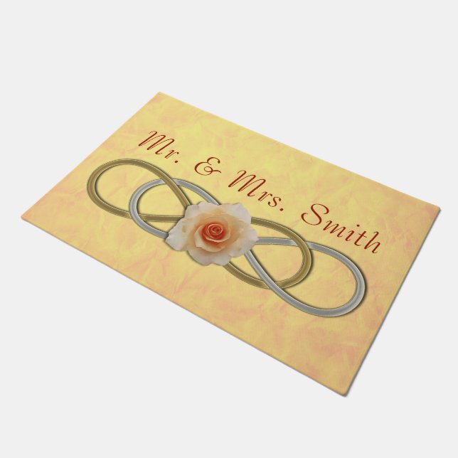 Paillasson Symbole Double Infinité - or Rose argent (Incliné)