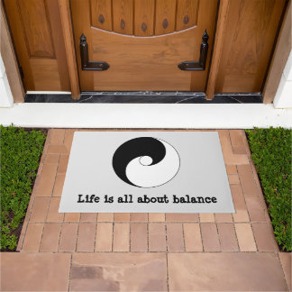 Paillasson Symbole sacré Yin Yang Balance traditionnel